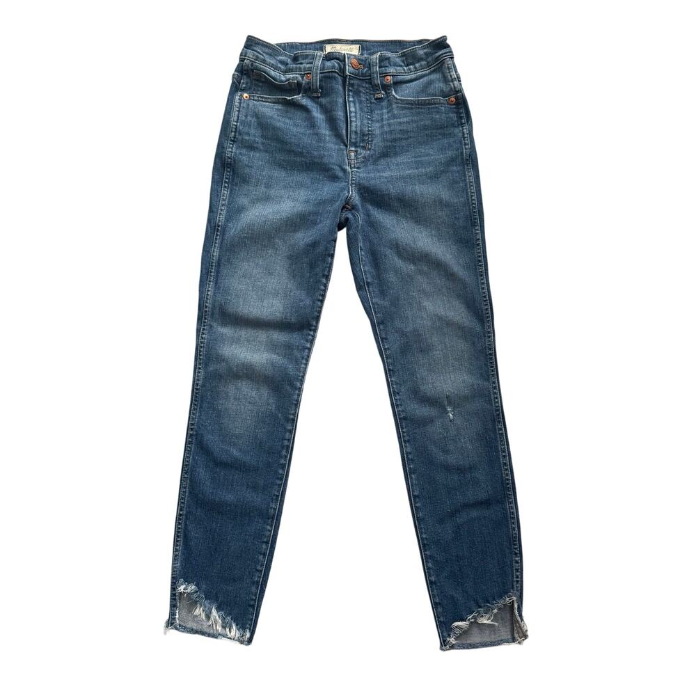 Madewell Jeans Women’s Size 26 Blue 10” High-Rise Skinny Raw Hem Denim